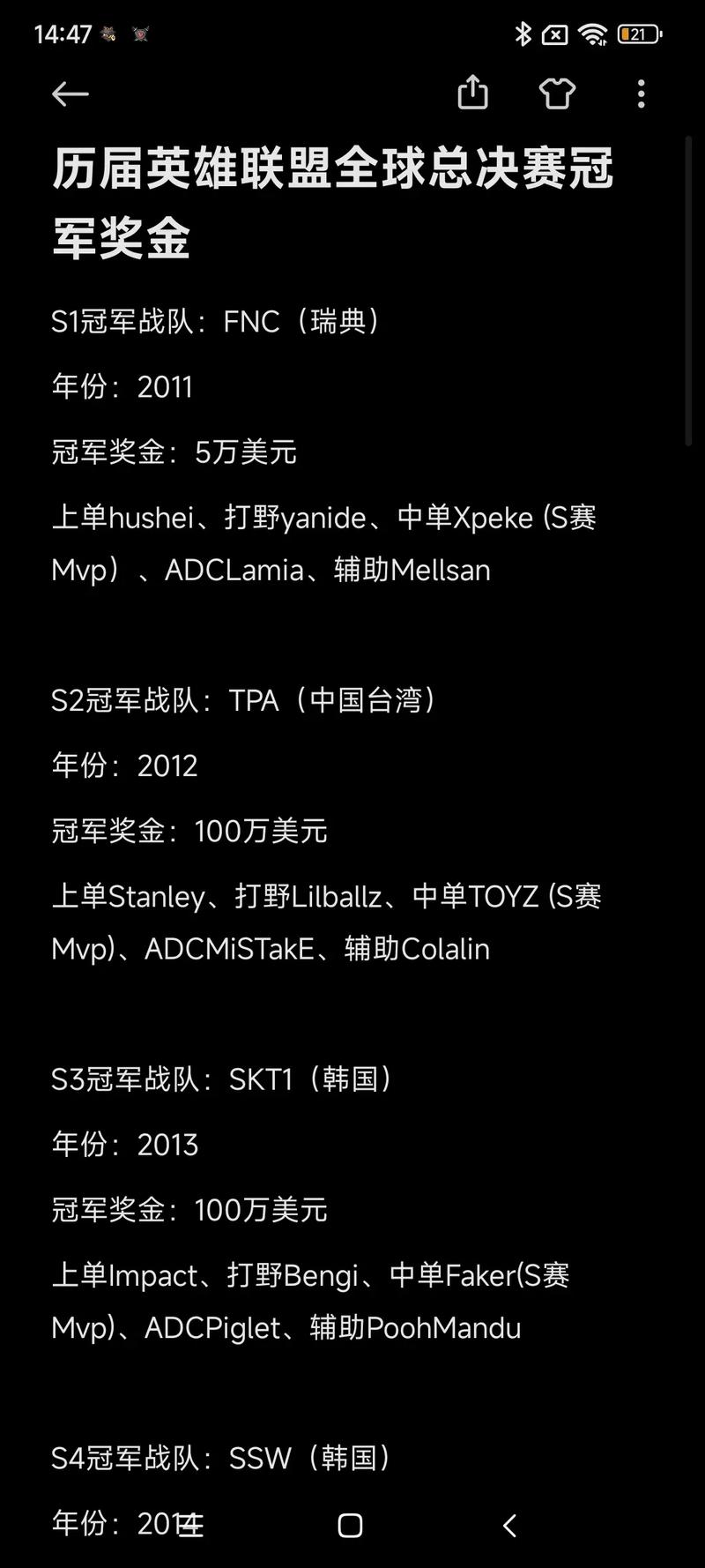 英雄联盟全球总决赛回顾：荣耀与梦想的舞台,全球总决赛的辉煌历程